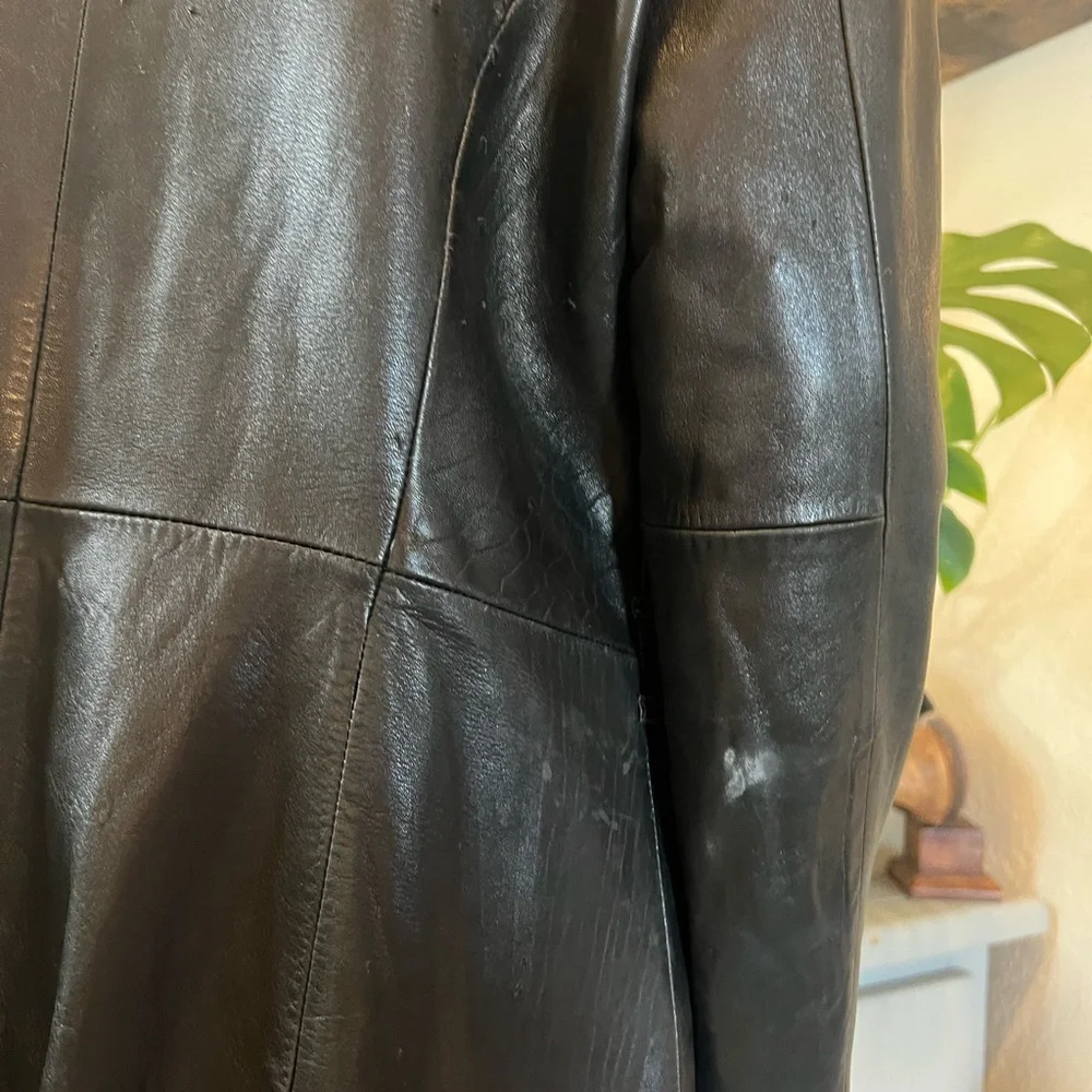 Jones New York Black Leather Women's Jacket - Picture 7 of 12